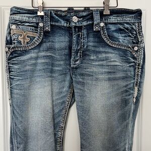 Rock Revival Blue Straight Men Jeans